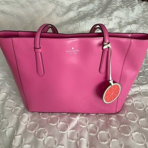 Kate Spade Marlee tote hot pink with charm